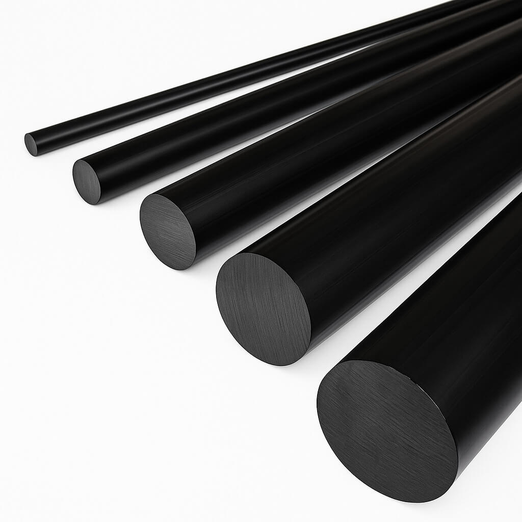 PVC plastic black rods