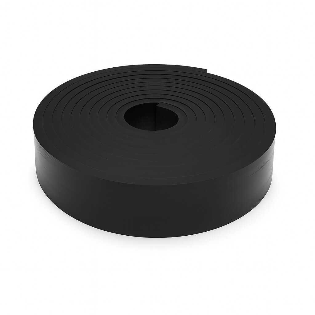 Roll of snow plow rubber