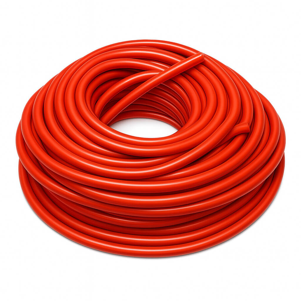 Red roll of rubber sealing